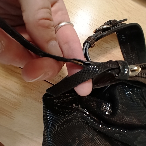 STUART Weitzman Snake Embossed Satchel - Picture 10 of 13
